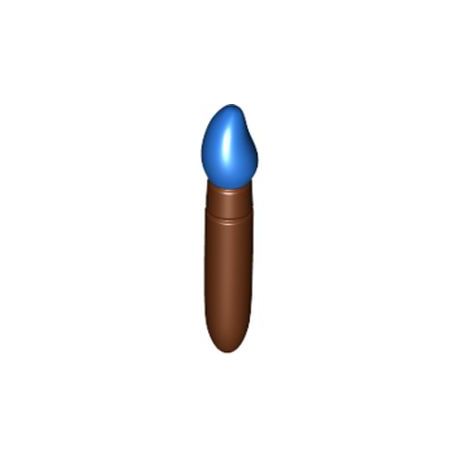 Pinsel mit blauen Borsten, braun