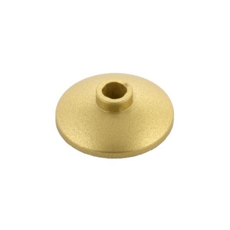 Platte 2x2 rund, zentrale Noppe, gold metallic