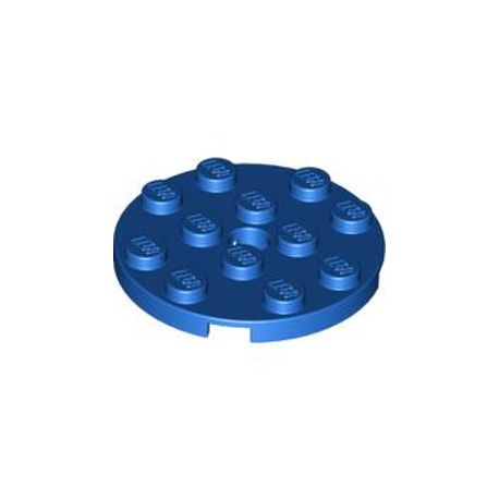 Platte 4x4 rund, blau