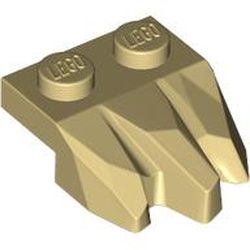 Platte 1x2 "Klauen / Felsen", beige