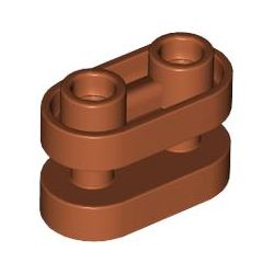 Stein 1x2 mit Stangen, abgerundete Ecken, dunkelorange