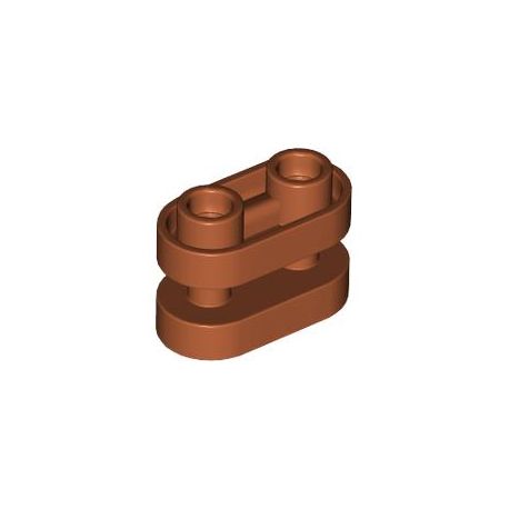 Stein 1x2 mit Stangen, abgerundete Ecken, dunkelorange