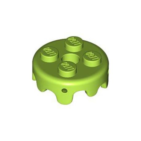 Designplatte 2x2 rund "Kuchenglasur", limette