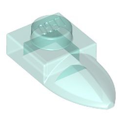 Platte 1x1 mit Zahn, transparent hellblau