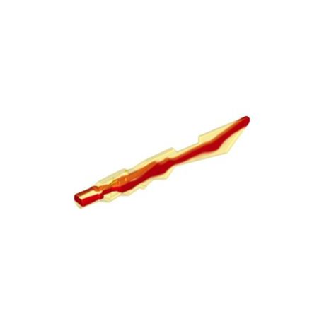 Ninjago Schwert, schartige Klinge, transparent gelb