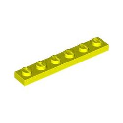 Platte 1x6, neongelb