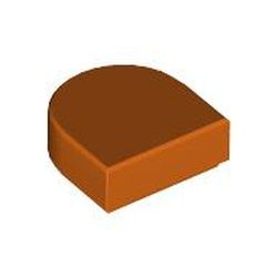 Kachel / Fliese 1x1 halbrund, rotorange