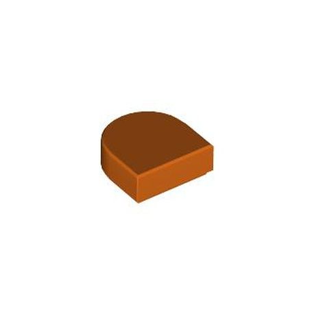 Kachel / Fliese 1x1 halbrund, rotorange