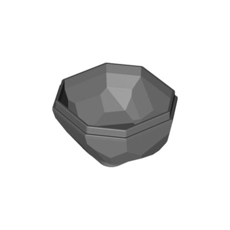 Felsblock 4x4, Unterseite, dunkelgrau