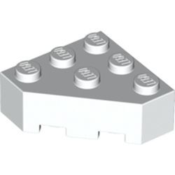 Stein 3x3, abgeschrägt, weiss