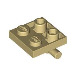 Platte 2x2 mit Stange unten, beige