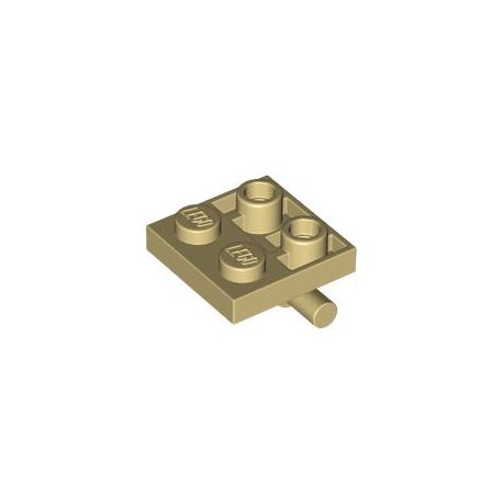 Platte 2x2 mit Stange unten, beige
