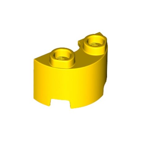 Wandelement Halbrund 1x2x1, gelb