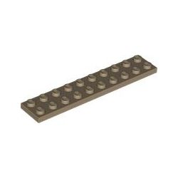 Platte 2x10, dunkelbeige