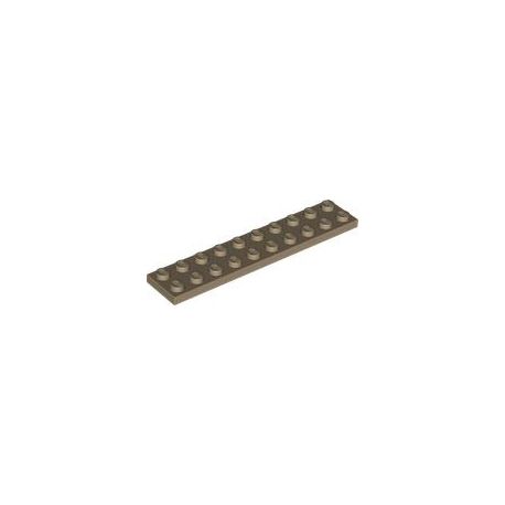 Platte 2x10, dunkelbeige