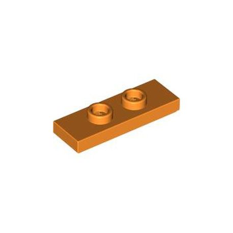 Platte 1x3 mit 2 zentralen Noppen, orange