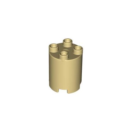 Duplo Stein 2x2x2 rund, beige