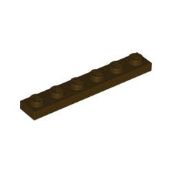 Platte 1x6, dunkelbraun