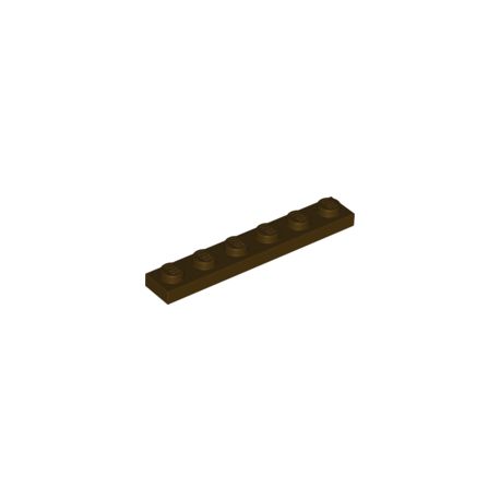 Platte 1x6, dunkelbraun