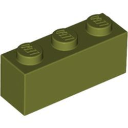 Stein 1x3, olivgrün