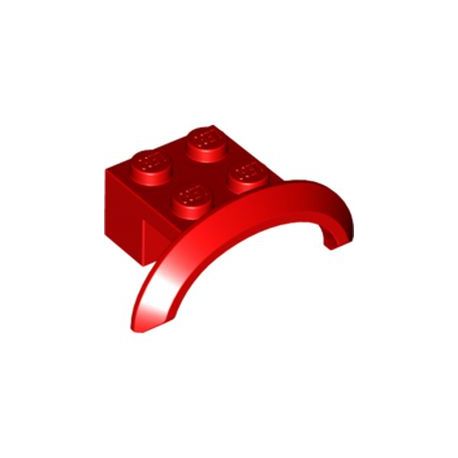 Stein 1x2 mit kurzem Bogen 1 2/3, rot