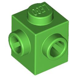 Stein 1x1 mit 2 benachbarten seitlichen Noppen, hellgrün