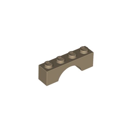 Bogen 1x4, dunkelbeige