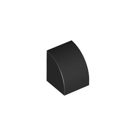 Stein gebogen 1x1, schwarz