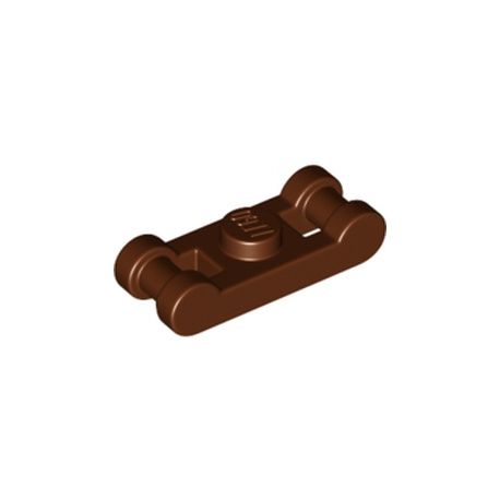 Platte 1x1 mit Griffen, braun