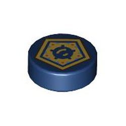 Kachel / Fliese 1x1 rund "HP Chocolate Frog Card", dunkelblau