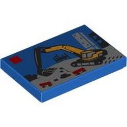 Kachel / Fliese 2x3 "60420 LEGO Set", blau