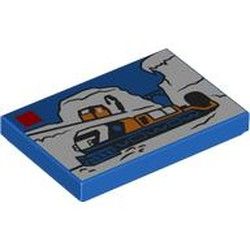 Kachel / Fliese 2x3 "60470 LEGO Set", blau