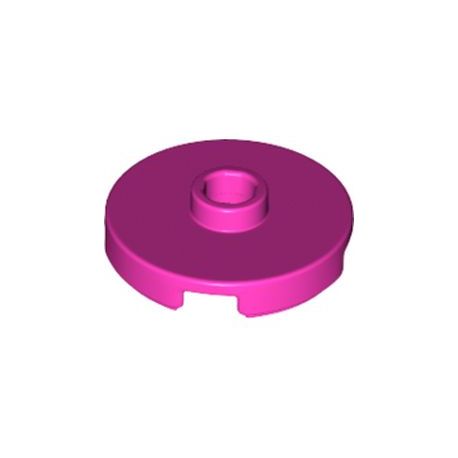 Platte 2x2 rund mit zentraler Noppe, pink