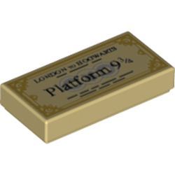 Kachel / Fliese 1x2 "Platform 9 3/4", beige