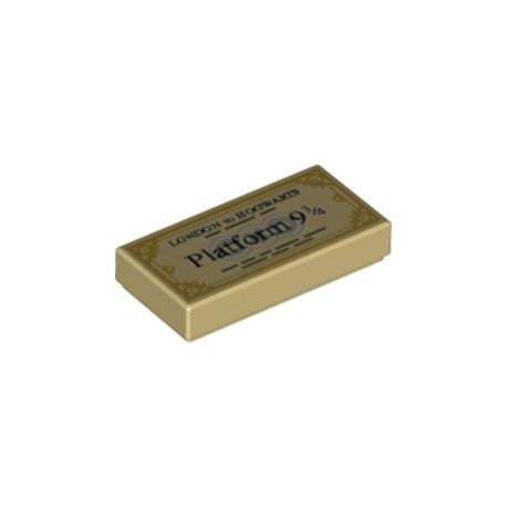 Kachel / Fliese 1x2 "Platform 9 3/4", beige