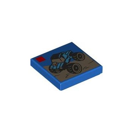 Kachel / Fliese 2x2 "60402 LEGO Set", blau
