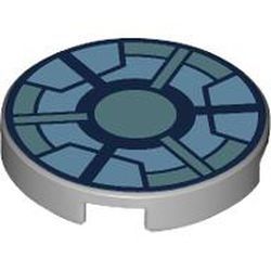 Kachel / Fliese 2x2 rund "Arc Reactor", hellgrau