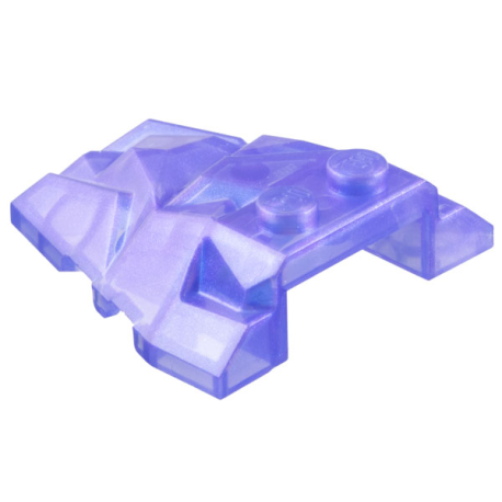 Schrägstein profiliert 4x4, satin transparent violett