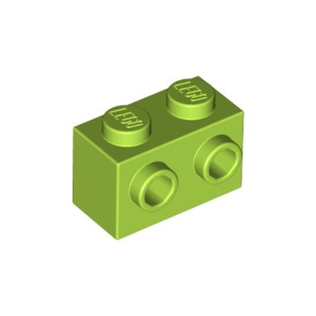 Stein 1x2 mit 2 seitlichen Noppen, limette
