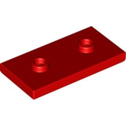 Platte 2x4 mit 2 Noppen, rot