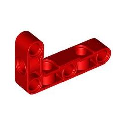 Lochbalken 3x5 dick beidseitige Pinlöcher, L-Form, rot