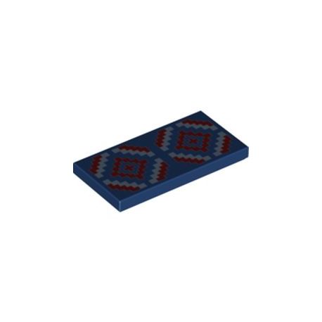 Kachel / Fliese 2x4 "Mosaik", dunkelblau