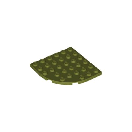 Platte 6x6 abgerundete Ecke, olivgrün