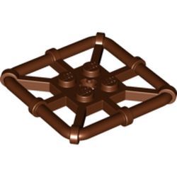 Platte 2x2 mit Stangenrahmen, braun
