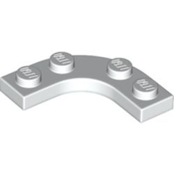 Platte 3x3 abgewinkelt mit Ausschnitt 2x2, weiss