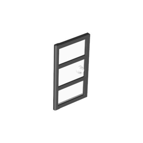 Tür (schwarz gerahmt) 1x4x6 mit Noppe, transparent
