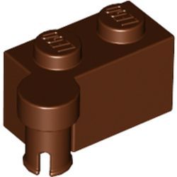 Scharnierstein Oberseite 1x2, braun