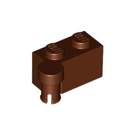 Scharnierstein Oberseite 1x2, braun