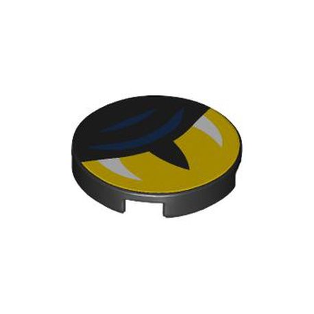 Kachel / Fliese 2x2 rund "Monsterauge", schwarz