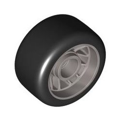 Felge mit Pinloch (fixierter Reifen) 24mm x 13.4mm, silber matt